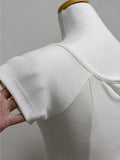 Pearl off-shoulder half T-shirt