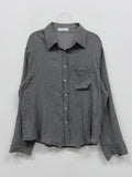 [Unisex] Fomi Linen Check Over Fit Shirt