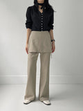 [Long sleeve ver.] Roman Tie V-neck Blouse