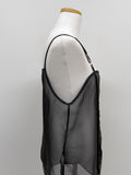 One Button See-through Layered Bustier