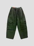 Peach Cotton Diagonal Cargo Balloon Pants