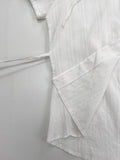 [Short sleeve ver.] Cheek strap long blouse