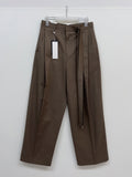 [unisex] Chino Belted Cotton Wide Pants