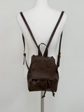 Crack Leather Mini Backpack