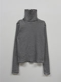 Stripe Warmer Turtleneck T-Shirt