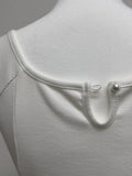 Pearl off-shoulder half T-shirt