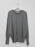 Slit Button V-neck Overfit Knit
