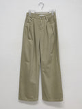 [Belt SET] Stern Pintuck Cotton Wide Pants