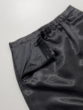 Double layered satin long skirt