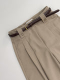 Taize Button Two-Tuck Wide Slacks