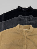 Poodle Fleece Crop Cardigan
