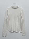 Soft Mock Neck Knit T-shirt
