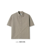 Crop Pocket Ring Short Sleeve Shirt