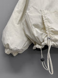 Shirring Hood Crop Padding Jumper