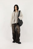 Dia rivet denim pants