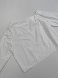 Unbalanced Shoulder Poplin Shirt