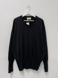 Slit Button V-neck Overfit Knit