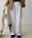Seyu Two-Tuck Peach Cotton Wide Pants