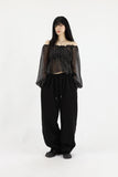 Ari cotton brushed balloon pants