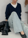 Baer Wool V-Neck Loose-Fit Knit