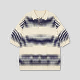 Crust Stripe Collar Knit
