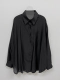 Rosie Tencel See-Through Loose Fit Blouse