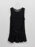 Shirring Frill Layered Sleeveless