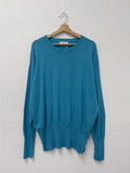 Slit Button V-neck Overfit Knit