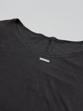 Dipping U-neck Long Sleeve T-shirt