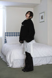 Suede bootcut pants