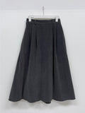 Peach Corduroy Flare Skirt