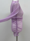 See-Through Shirring Layered Polar T-shirt