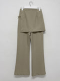 Beryl Wrap Skirt Boot Cut Slacks