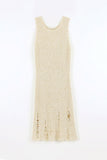 Boucle damage knit one piece
