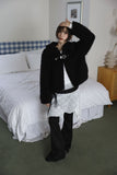 Suede bootcut pants