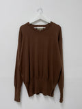 Slit Button V-neck Overfit Knit