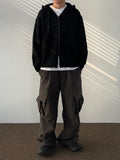 Cozy Podak Knit Hood Zip-up