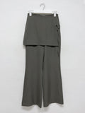 Beryl Wrap Skirt Boot Cut Slacks