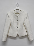 Cellion Wool Tweed Short Jacket