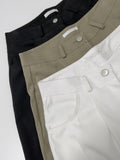Seyu Two-Tuck Peach Cotton Wide Pants