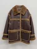 Mink reversible half mustang jacket