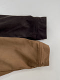 Curved suede short blouson
