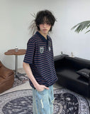 Tony Wappen Stripe Collar Tee