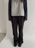 Vigenna Flower Bootcut Banding Pants