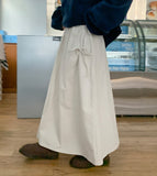 Dinku Banding Ribbon Long Skirt
