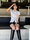 Overlay Flap Skirt Pants