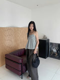 Kiran Pintuck Banding Long Wide Slacks
