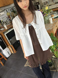 Zelda Dot Frill See-through Sleeveless Layered One Piece
