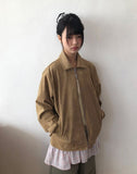 [Quilted lining] Corn Collar Two-Way Blouson Jacket