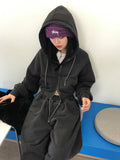 PIGMENT CROP HOODIE ZIP-UP